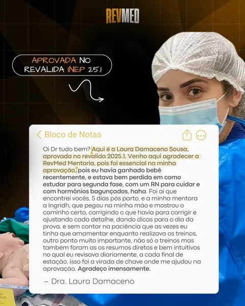 Depoimento de Dra. Laura Damaceno Sousa — aprovado no Revalida INEP 25.1